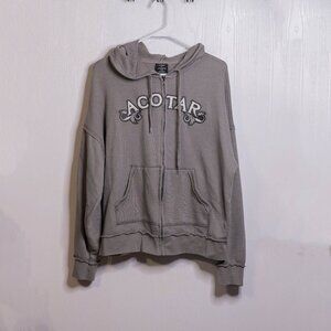 ACOTAR Soft Gray Character Mountain Zip Hoodie - Medium